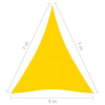 Sonnensegel Oxford-Gewebe Dreieckig 5x7x7 m Gelb