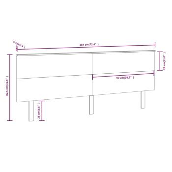 Kopfteil 184x6x82,5 cm Massivholz Kiefer