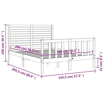 Massivholzbett ohne Matratze 140x200 cm Kiefernholz