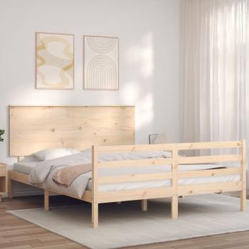 ARDEBO.de - Massivholzbett mit Kopfteil 160x200 cm