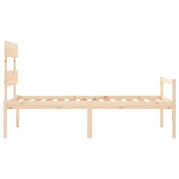 Seniorenbett mit Kopfteil 90x200 cm Massivholz