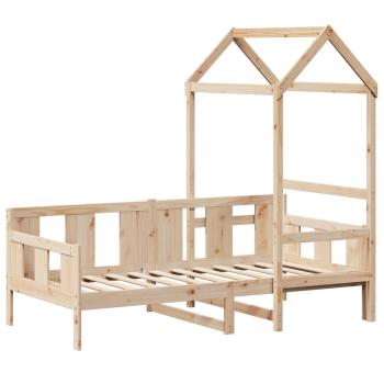 Tagesbett mit Dach 90x200 cm Massivholz Kiefer