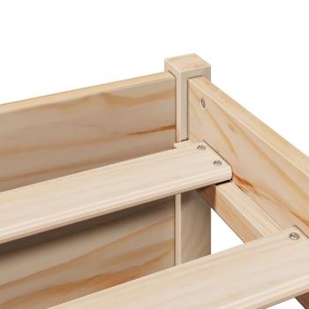 Massivholzbett mit Regal ohne Matratze 180x200 cm Kiefernholz