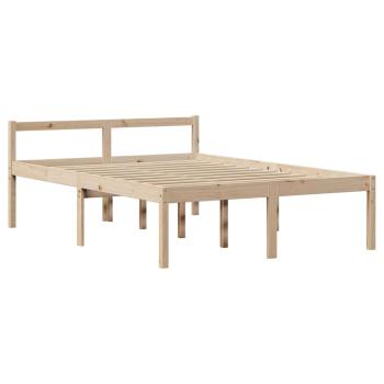 Massivholzbett mit Regal ohne Matratze 140x190 cm Kiefernholz