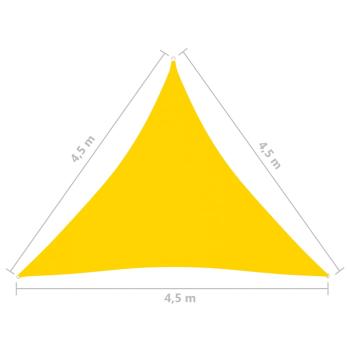 Sonnensegel Oxford-Gewebe Dreieckig 4,5x4,5x4,5 m Gelb