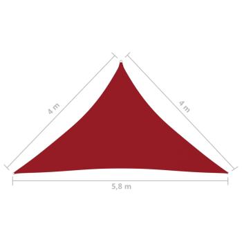 Sonnensegel Oxford-Gewebe Dreieckig 4x4x5,8 m Rot
