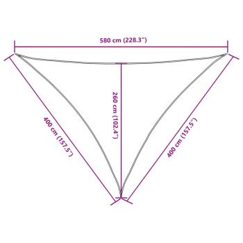 Sonnensegel Oxford-Gewebe Dreieckig 4x4x5,8 m Rot