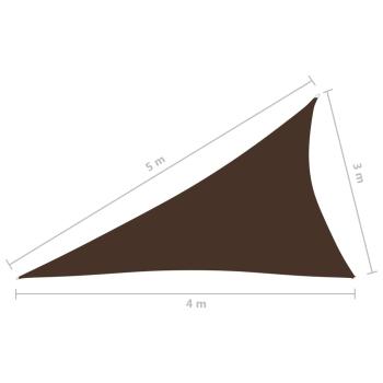 Sonnensegel Oxford-Gewebe Dreieckig 3x4x5 m Braun