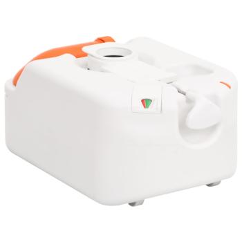 Camping-Einbautoilette Weiß 24+17 L HDPE & Stahl