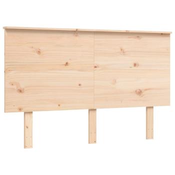 Massivholzbett mit Kopfteil 140x200 cm