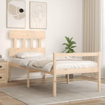 Seniorenbett mit Kopfteil 90x200 cm Massivholz