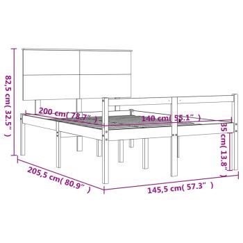 Seniorenbett mit Kopfteil 140x200 cm Massivholz