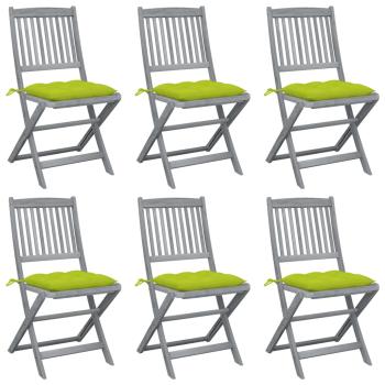 ARDEBO.de - Klappbare Gartenstühle 6 Stk. mit Kissen Massivholz Akazie