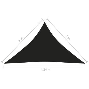 Sonnensegel Oxford-Gewebe Dreieckig 3x3x4,24 m Schwarz