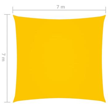Sonnensegel Oxford-Gewebe Quadratisch 7x7 m Gelb