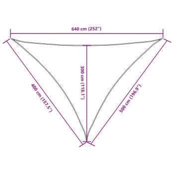 Sonnensegel Oxford-Gewebe Dreieckig 4x5x6,4 m Braun