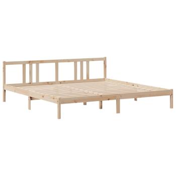 Massivholzbett mit Regal ohne Matratze 180x200 cm Kiefernholz