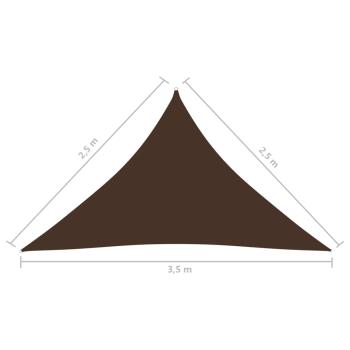 Sonnensegel Oxford-Gewebe Dreieckig 2,5x2,5x3,5 m Braun