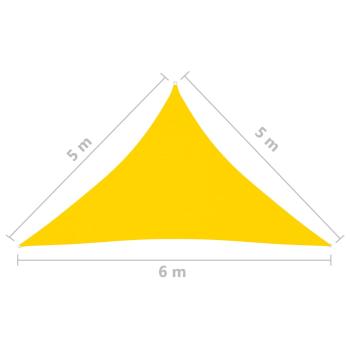 Sonnensegel Oxford-Gewebe Dreieckig 5x5x6 m Gelb