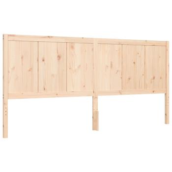 Massivholzbett mit Kopfteil 200x200 cm