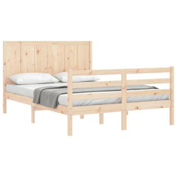 Massivholzbett mit Kopfteil