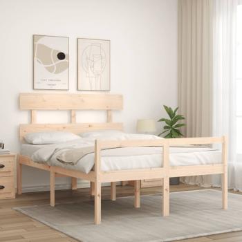 Seniorenbett mit Kopfteil Massivholz