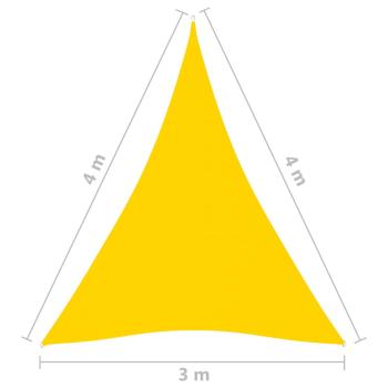 Sonnensegel Oxford-Gewebe Dreieckig 3x4x4 m Gelb