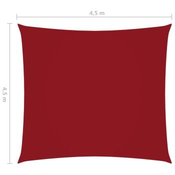 Sonnensegel Oxford-Gewebe Quadratisch 4,5x4,5 m Rot