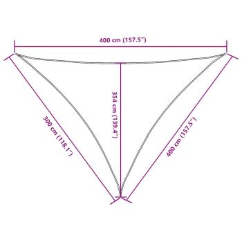 Sonnensegel Oxford-Gewebe Dreieckig 3x4x4 m Braun