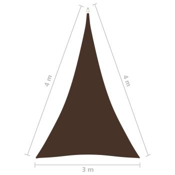 Sonnensegel Oxford-Gewebe Dreieckig 3x4x4 m Braun