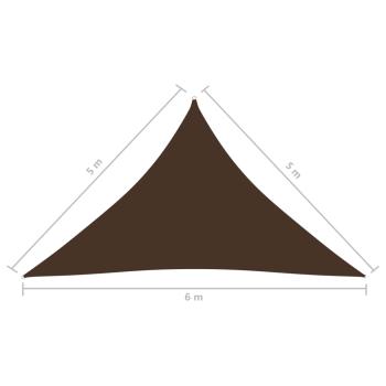 Sonnensegel Oxford-Gewebe Dreieckig 5x5x6 m Braun