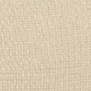 3-tlg. Sofagarnitur mit Fußhocker Creme Stoff