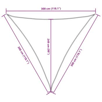 Sonnensegel Oxford-Gewebe Dreieckig 3x3x3 m Braun