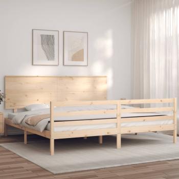 ARDEBO.de - Massivholzbett mit Kopfteil 200x200 cm