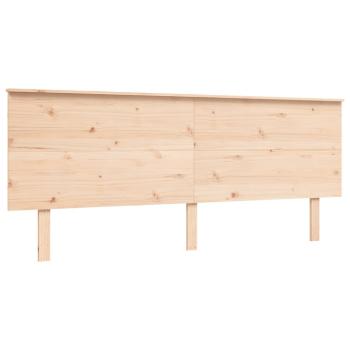 Massivholzbett mit Kopfteil 200x200 cm