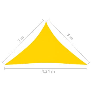 Sonnensegel Oxford-Gewebe Dreieckig 3x3x4,24 m Gelb