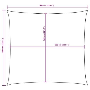 Sonnensegel Oxford-Gewebe Quadratisch 6x6 m Gelb