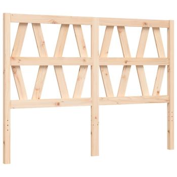 Massivholzbett mit Kopfteil 140x190 cm