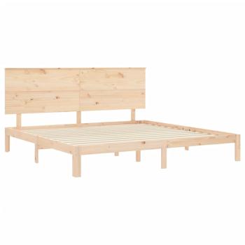 Massivholzbett mit Kopfteil