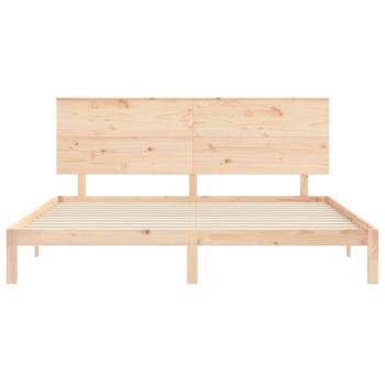Massivholzbett mit Kopfteil