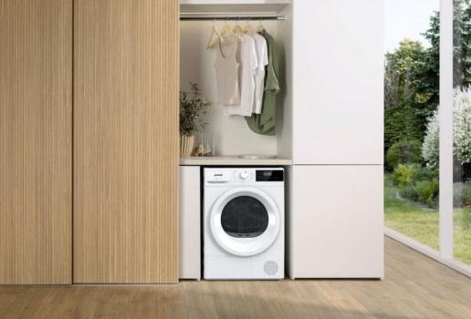 Gorenje DHNE72 EEK: D 7 kg Wärmepumpentrockner, 59,5 cm breit, 15 Programme, TwinAir, AutoDrain, Kindersicherung, weiß