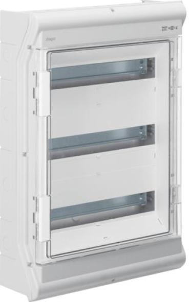 ARDEBO.de Hager VE318PN Vector Verteiler IP65 54 Platzeinheiten UV stabil metrische Leitungseinführung