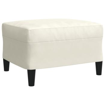 4-tlg. Sofagarnitur mit Kissen und Nackenrollen Creme Samt