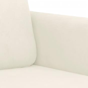 3-tlg. Sofagarnitur Creme Samt