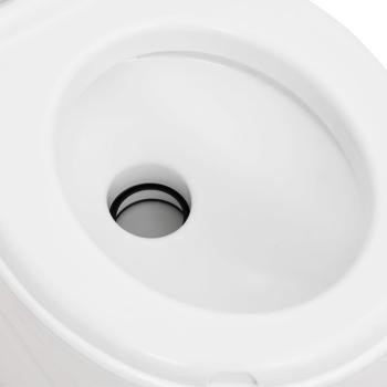 Camping-Einbautoilette Weiß 24+17 L HDPE & Emaille