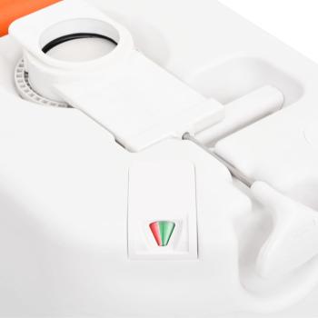 Camping-Einbautoilette Weiß 24+17 L HDPE & Emaille