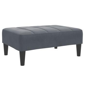 ARDEBO.de - Fußhocker Dunkelgrau 77x55x31 cm Samt