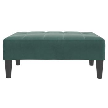 Schlafsofa 2-Sitzer mit Fußhocker Dunkelgrün Samt