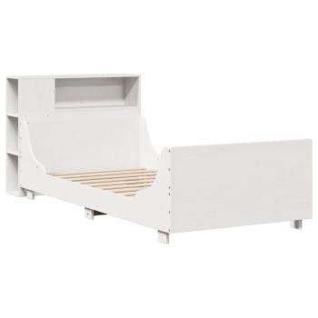 Massivholzbett ohne Matratze Weiß 90x190 cm Kiefernholz