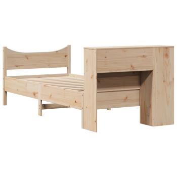 Massivholzbett ohne Matratze 75x190 cm Kiefernholz